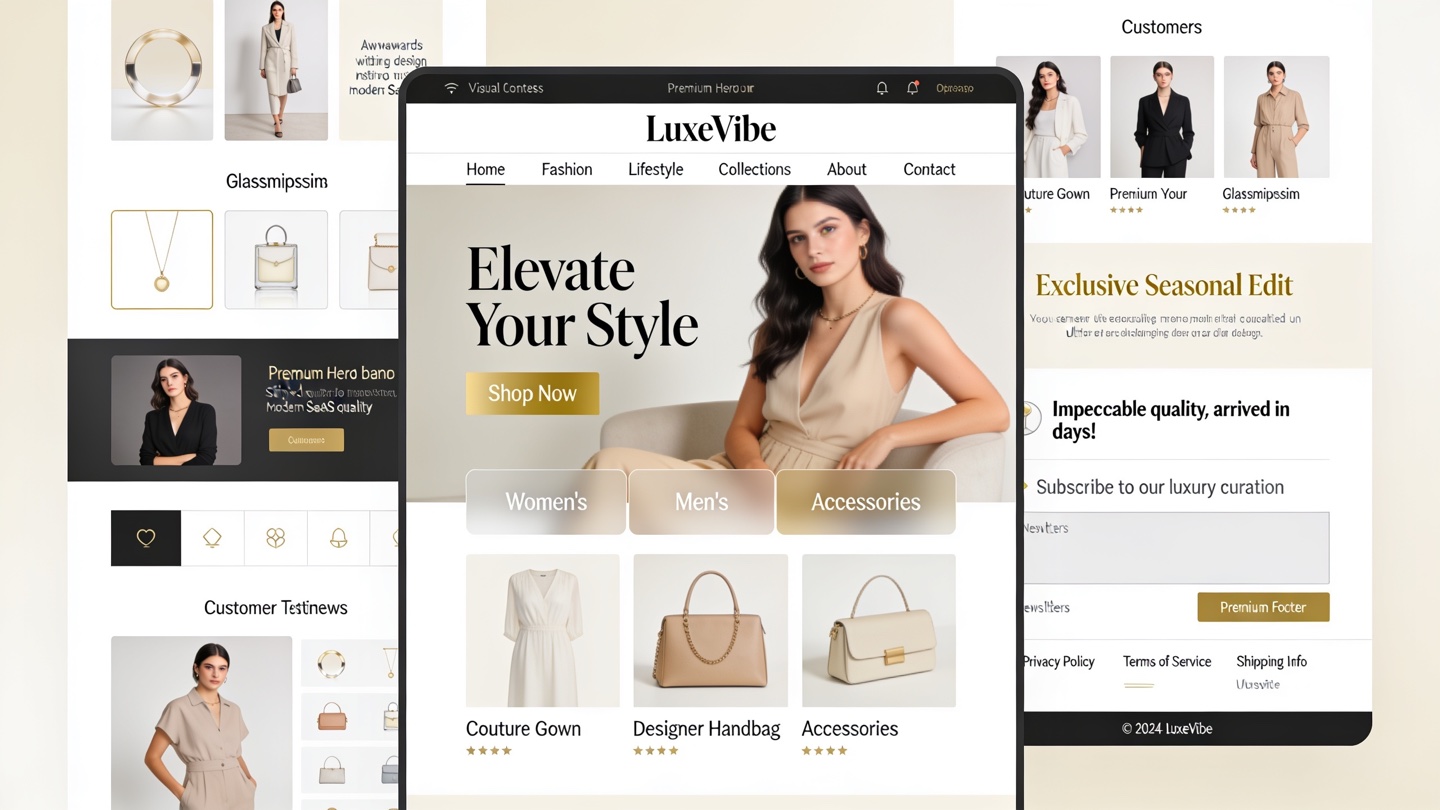 Luxury fashion e-commerce store we built — LuxeVibe